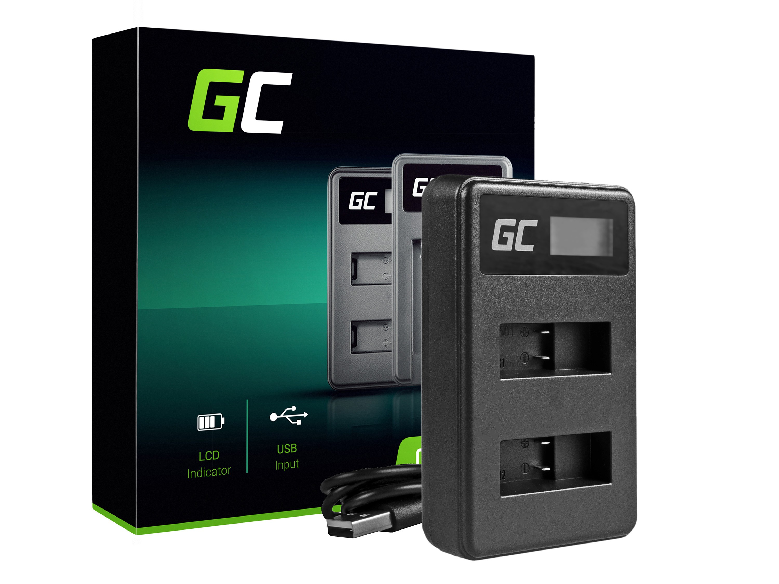 Green Cell Battery Charger AHBBP-501 for GoPro AHDBT-501, HD Hero5, HD Hero6