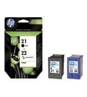 INK CARTRIDGE COMBO PACK NO.21//22 5ML SD367AE HP