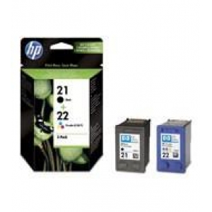 INK CARTRIDGE COMBO PACK NO.21//22 5ML SD367AE HP