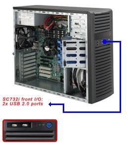 SERVER CHASSIS TOWER 500W EATX/CSE-732I-500B SUPERMICRO