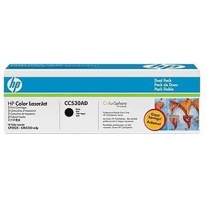 TONER BLACK CC530A DUAL PACK/CC530AD HP