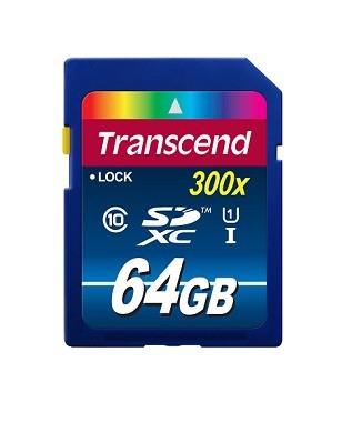 MEMORY SDXC 64GB UHS-I 300X/CLASS10 TS64GSDU1 TRANSCEND