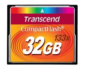 MEMORY COMPACT FLASH 32GB/133X TS32GCF133 TRANSCEND