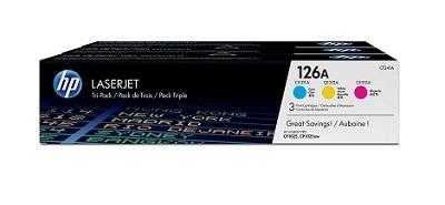 TONER CYAN / MAGENTA / YELLOW / 126A 3-PACK CF341A HP