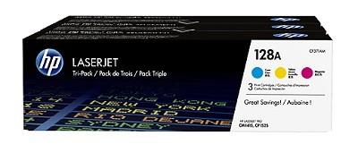 TONER CYAN / MAGENTA / YELLOW / 128A 3-PACK CF371AM HP