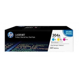 TONER CYAN / MAGENTA / YELLOW / 304A 3-PACK CF372AM HP