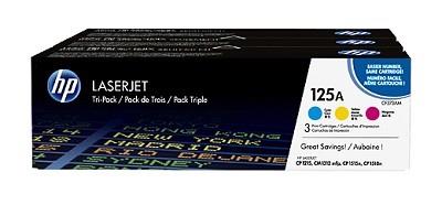 TONER CYAN / MAGENTA / YELLOW / 125A 3-PACK CF373AM HP