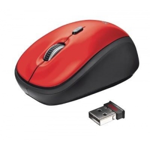 MOUSE USB OPTICAL WRL YVI/RED 19522 TRUST