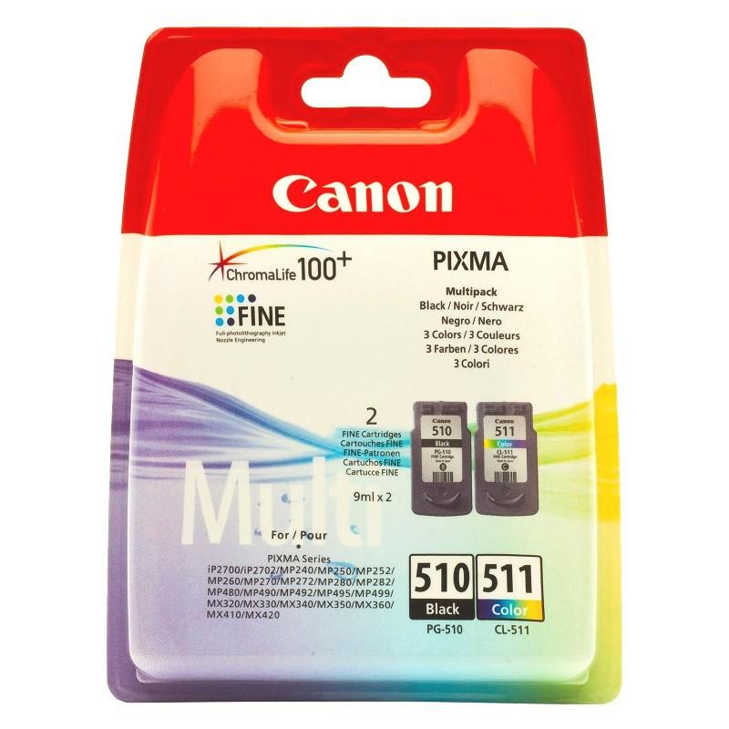 INK CARTRIDGES BLACK+COLOR/PG-510/CL-511 2970B010 CANON