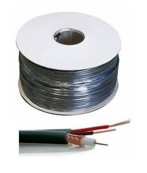 CABLE CCTV RG59+2x0.5MM 100M/BLACK RG59-2X05-100M GENWAY