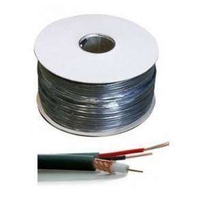 CABLE CCTV RG59+2x0.5MM 100M/BLACK RG59-2X05-100M GENWAY