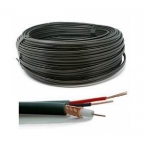 CABLE CCTV RG59+2X0.5MM 50M/BLACK RG59-2X05-50M GENWAY