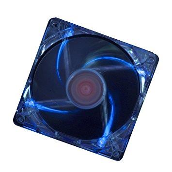 CASE FAN 120MM TRANSP 3PIN+4P/BLUE XF044 XILENCE