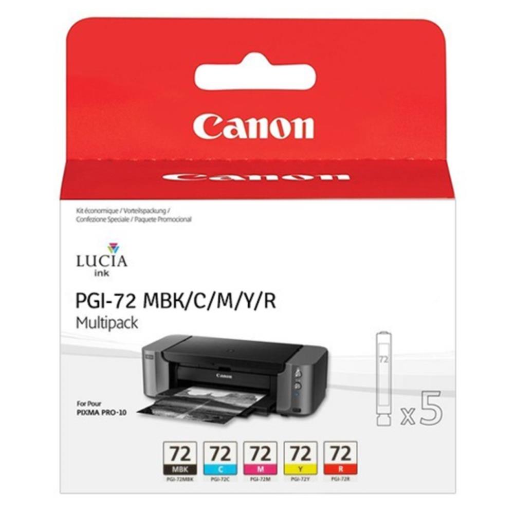 INK CARTRIDGE MULTI BK / C / M / Y / R / PGI-72 6402B009 CANON