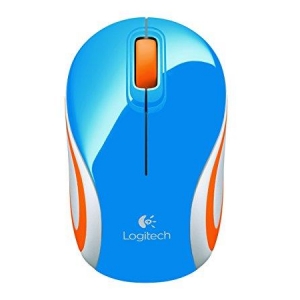 MOUSE USB OPTICAL WRL M187/BLUE 910-002733 LOGITECH