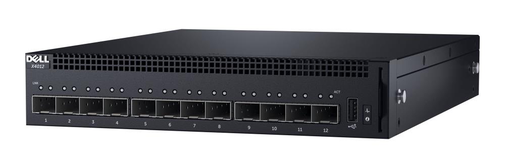 Switch | DELL | X4012 | Type L2+ | Rack 1U | 12xSFP+ | 1xUSB 2.0 | 1xConsole | 210-AEOQ