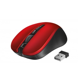 MOUSE USB OPTICAL WRL MYDO/SILENT RED 21871 TRUST