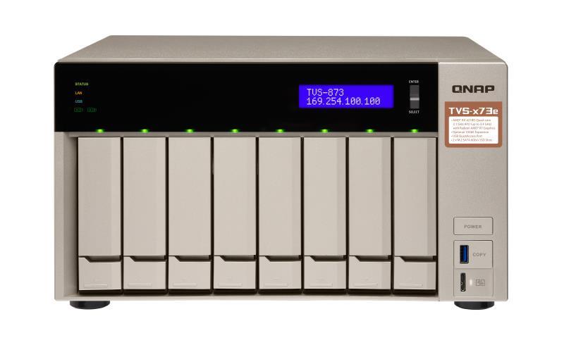 NAS STORAGE TOWER 8BAY/NO HDD TVS-873E-8G QNAP