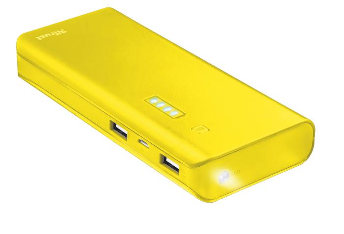 POWER BANK USB 10000MAH/YELLOW PRIMO 22753 TRUST