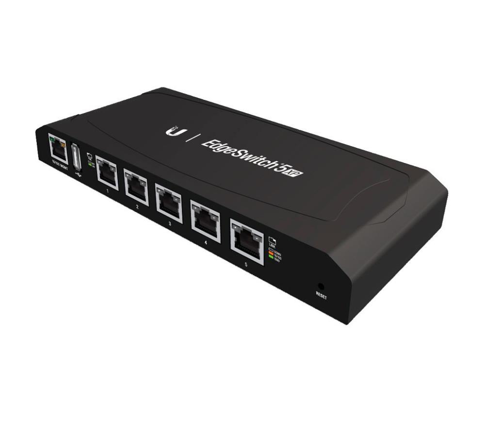 Switch|UBIQUITI|1x10Base-T / 100Base-TX|5x10Base-T / 100Base-TX / 1000Base-T|PoE ports 5|ES-5XP