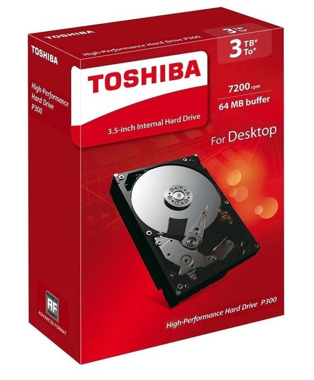 HDD|TOSHIBA|P300|3TB|SATA 3.0|64 MB|7200 rpm|3,5"|HDWD130EZSTA