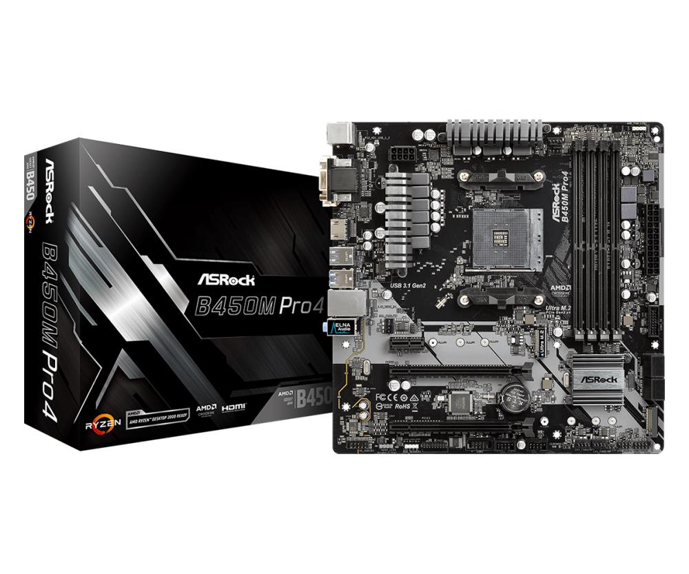 MB AMD B450 SAM4 MATX/B450M PRO4 ASROCK