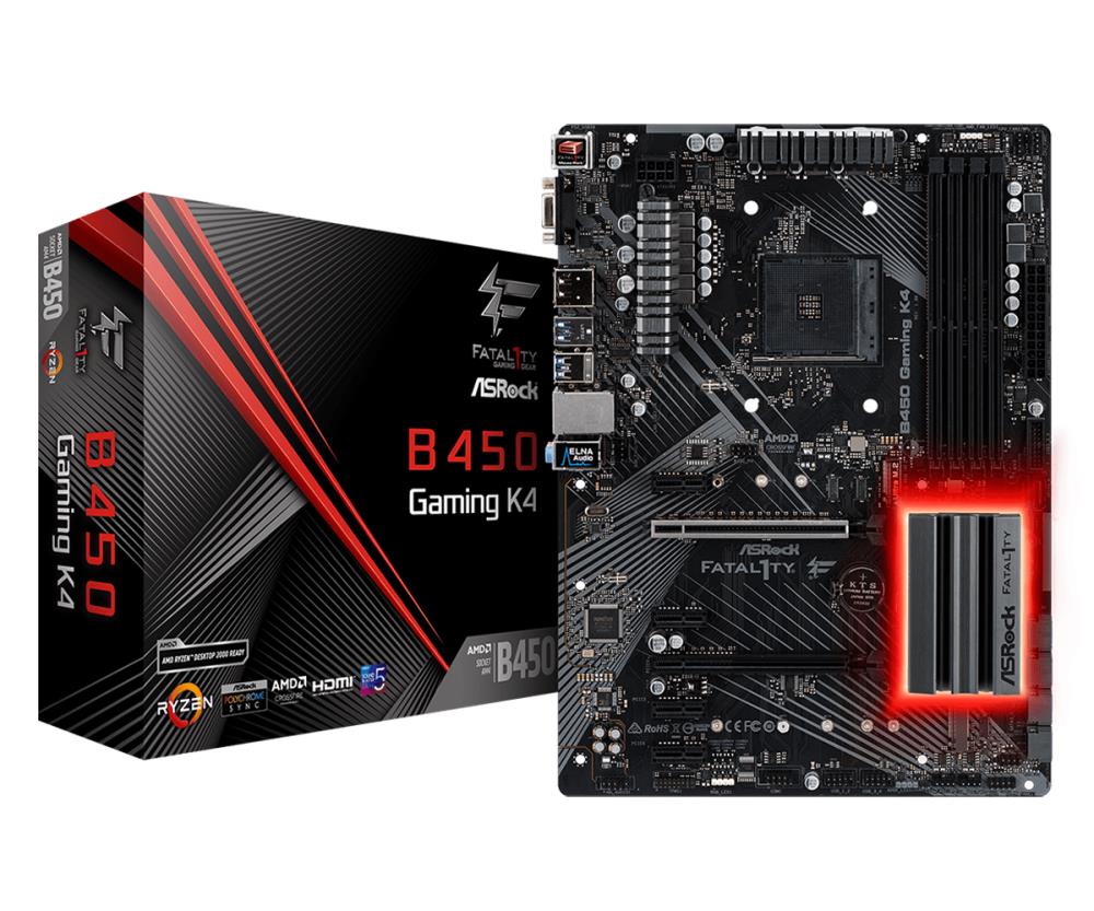 MB AMD B450 SAM4 ATX/B450 GAMING K4 ASROCK