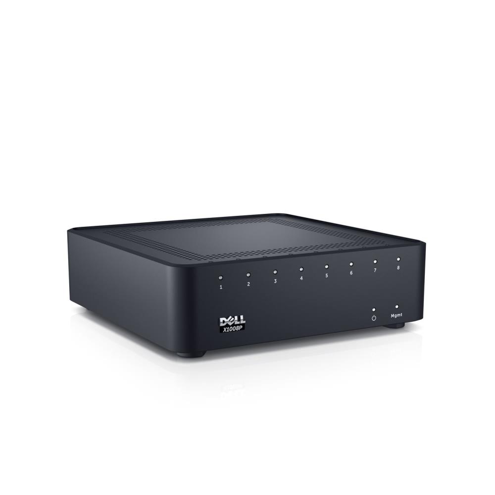 Switch | DELL | X1008P | Type L2+ | 8x10Base-T / 100Base-TX / 1000Base-T | 1xUSB 2.0 | 1xConsole | PoE ports 8 | 120 Watts | 210-AEIR