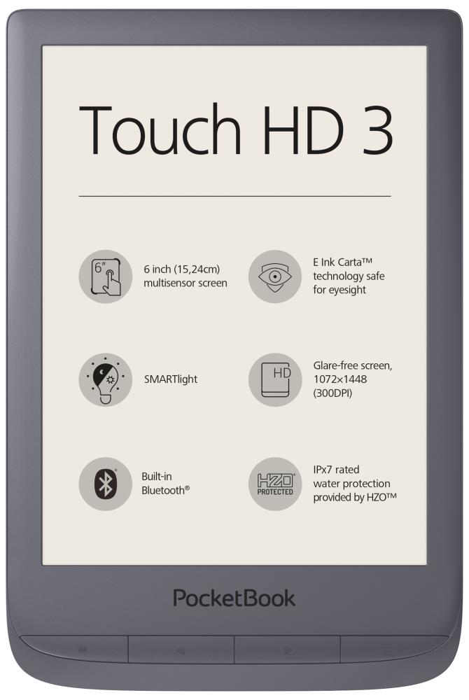 READER INK 6" 16GB TOUCH HD3/GREY PB632-J-WW POCKET BOOK