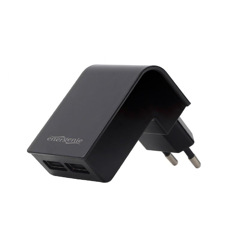 CHARGER USB UNIVERSAL BLACK/2PORT EG-U2C2A-02 GEMBIRD