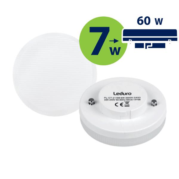 Light Bulb | LEDURO | Power consumption 7 Watts | Luminous flux 600 Lumen | 3000 K | 220-240V | Beam angle 100 degrees | 21199