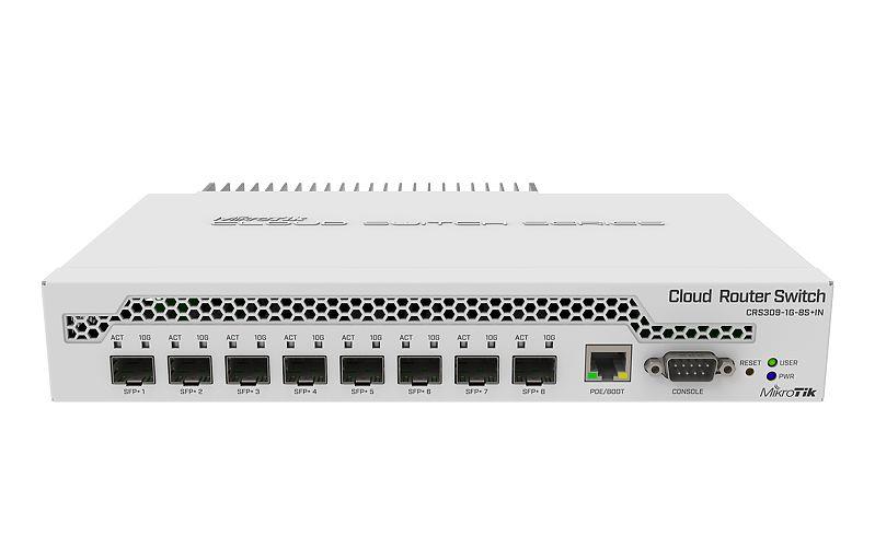 Switch|MIKROTIK|CRS309-1G-8S+IN|1x10Base-T / 100Base-TX / 1000Base-T|8xSFP+|CRS309-1G-8S+IN