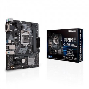 Mainboard | ASUS | Intel H310 Express | LGA1151 | MicroATX | 2xPCI-Express 2.0 1x | 1xPCI-Express 3.0 16x | Memory DDR4 | Memory slots 2 | 1x15pin D-sub | 1xDVI | 1xAudio-In | 1xAudio-Out | 1xMicrophone | 2xUSB 2.0 | 2xUSB 3.1 | 2xPS/2 | 1xRJ45 | PRI