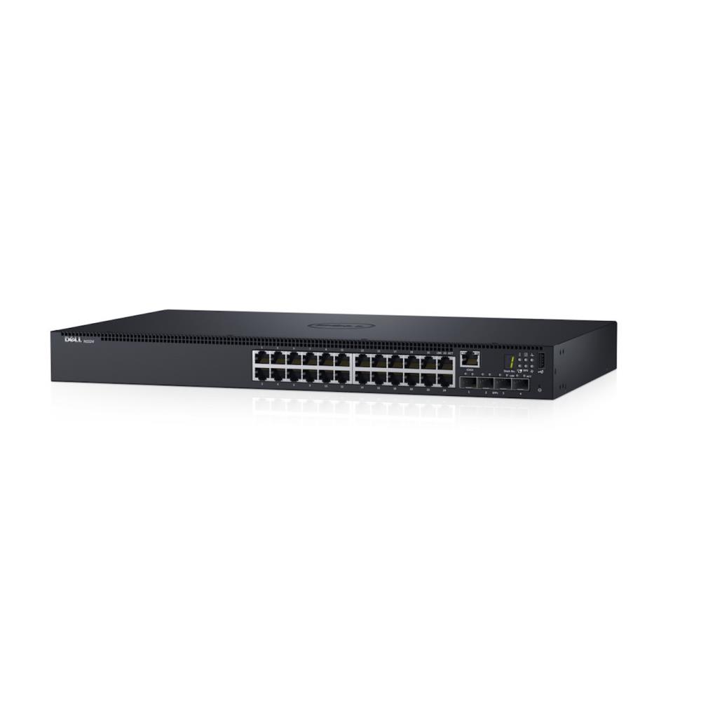 Switch | DELL | N1524 | Type L2 | 24x10Base-T / 100Base-TX / 1000Base-T | 4xSFP+ | 1xUSB 2.0 | 1xConsole | 210-AEVX