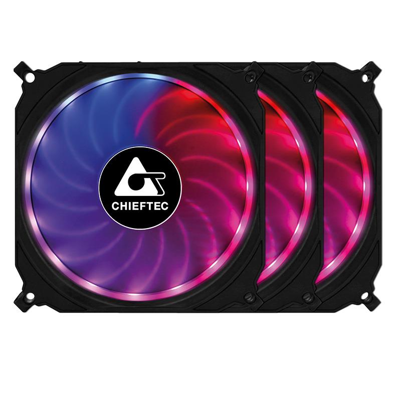 CASE FAN 120MM 3-RGB SET/TORNADO CF-3012-RGB CHIEFTEC