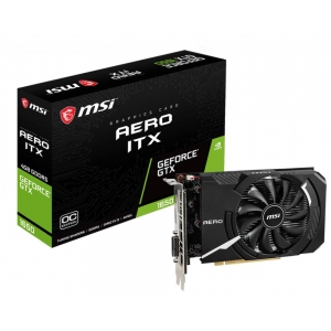 Graphics Card | MSI | NVIDIA GeForce GTX 1650 | 4 GB | 128 bit | PCIE 3.0 16x | GDDR5 | Dual Slot Fansink | 1xDVI | 1xHDMI | 1xDisplayPort | GTX1650AEROITX4GOC