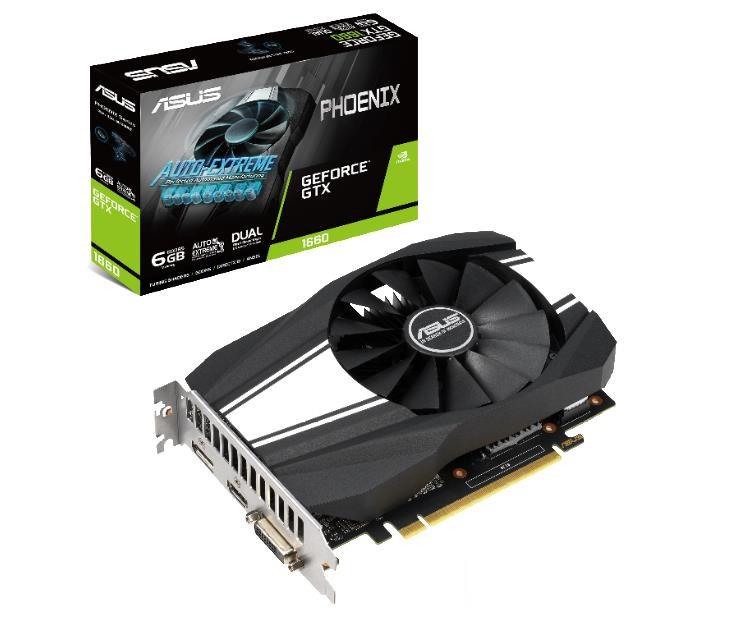 Graphics Card | ASUS | NVIDIA GeForce GTX 1660 | 6 GB | 192 bit | PCIE 3.0 16x | GDDR5 | Memory 8002 MHz | GPU 1530 MHz | Dual Slot Fansink | 1xDVI | 1xHDMI | 1xDisplayPort | PH-GTX1660-6G