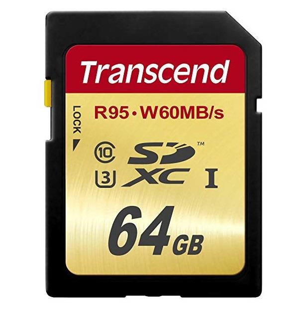 MEMORY MICRO SDXC 64GB W/ADAPT/UHS-3 TS64GSDU3 TRANSCEND