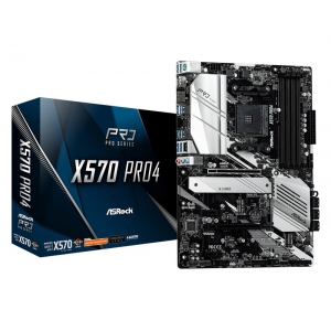Mainboard|ASROCK|AMD X570|SAM4|ATX|2xPCI-Express 1x|2xPCI-Express 16x|1xM.2|Memory DDR4|Memory slots 4|1xHDMI|1xDisplayPort|1xUSB type C|7xUSB 3.2|1xPS/2|1xRJ45|3xAudio port|X570PRO4