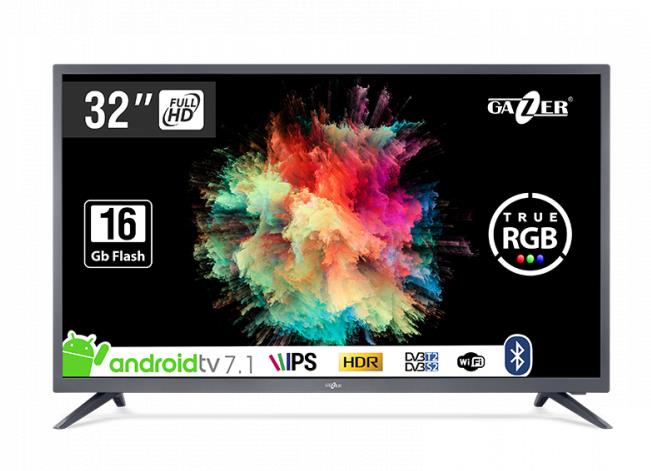 TV Set|GAZER|Smart/FHD|32"|1920x1080|Wireless LAN|Bluetooth|Android|Colour Graphite|TV32-FS2G