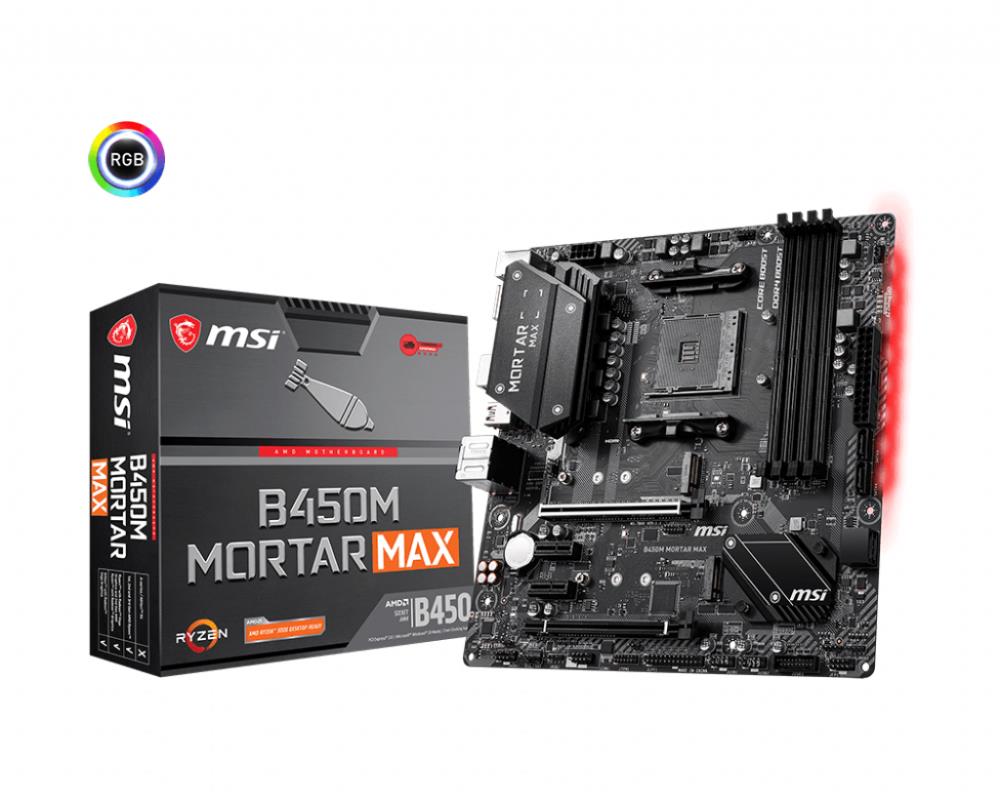 MB AMD B450 SAM4 MATX/B450M MORTAR MAX MSI