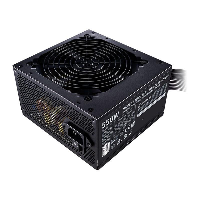 Power Supply|COOLER MASTER|550 Watts|Efficiency 80 PLUS|PFC Active|MTBF 100000 hours|MPE-5501-ACABW-EU