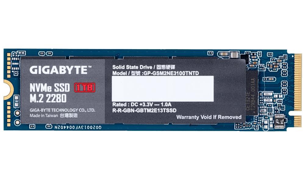 SSD|GIGABYTE|1TB|M.2|PCIE|Write speed 2100 MBytes/sec|Read speed 2500 MBytes/sec|MTBF 1500000 hours|GP-GSM2NE3100TNTD