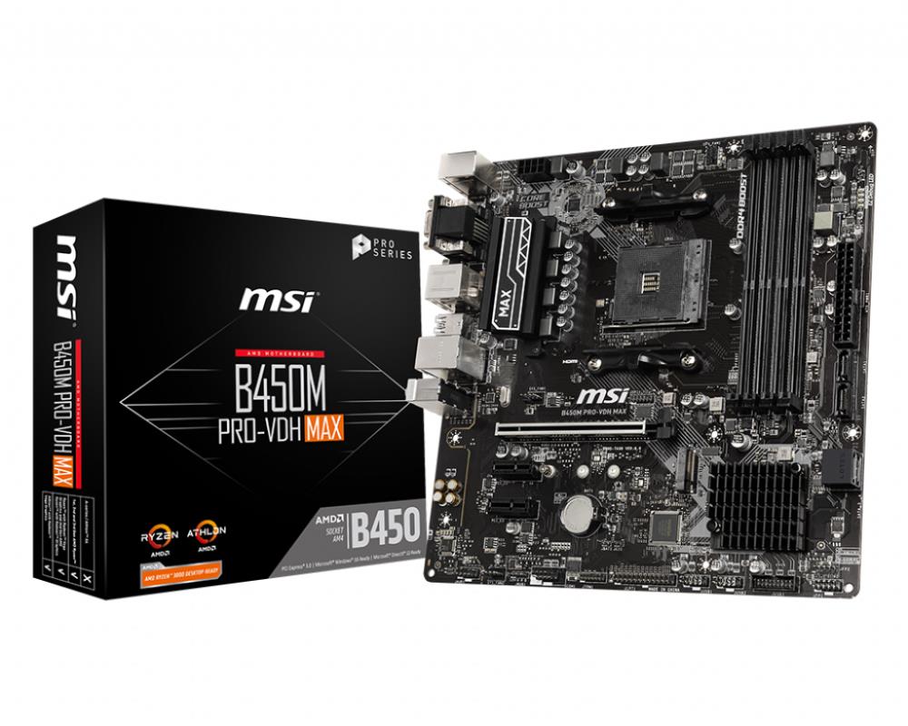 MB AMD B450 SAM4 MATX/B450M PRO-VDH MAX MSI