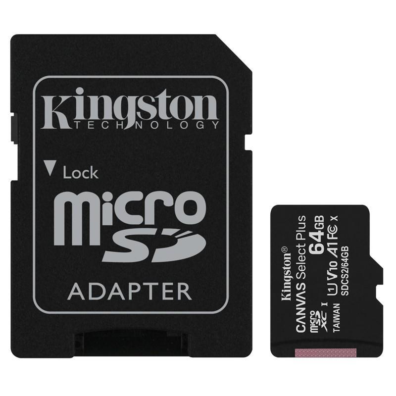 MEMORY MICRO SDXC 64GB UHS-I/W/ADAPTER SDCS2/64GB KINGSTON