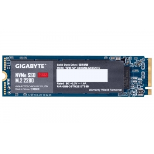 SSD|GIGABYTE|256GB|M.2|PCIE|Write speed 1100 MBytes/sec|Read speed 1700 MBytes/sec|MTBF 1500000 hours|GP-GSM2NE3256GNTD