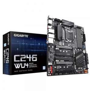 Mainboard|GIGABYTE|Intel C246|LGA1151|ATX|4xPCI-Express 16x|1xPCI|2xM.2|Memory DDR4|Memory slots 4|2xDisplayPort|2xUSB 2.0|4xUSB 3.1|1xUSB type C|1xPS/2|2xRJ45|5xAudio port|C246-WU4