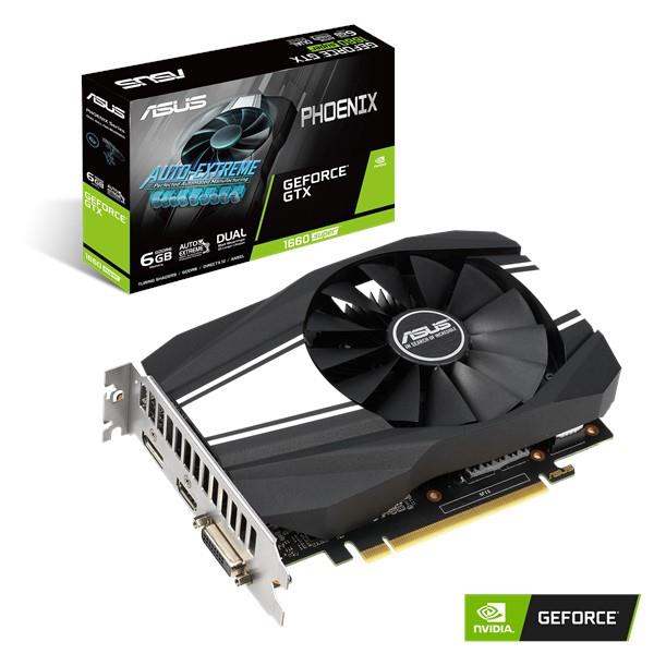 Graphics Card|ASUS|NVIDIA GeForce GTX 1660 SUPER|6 GB|192 bit|PCIE 3.0 16x|GDDR6|Memory 14002 MHz|GPU 1530 MHz|Dual Slot Fansink|1xDVI|1xHDMI|1xDisplayPort|PH-GTX1660S-6G