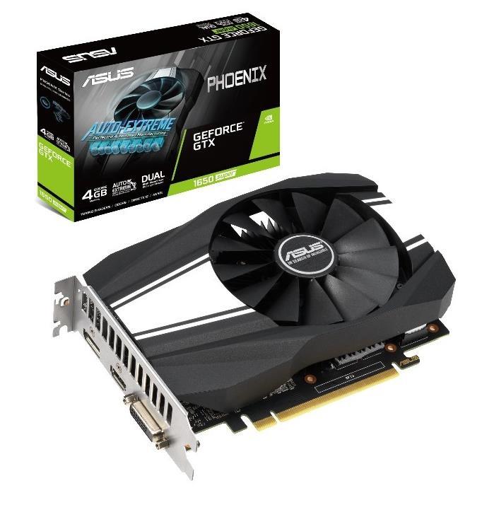 Graphics Card|ASUS|NVIDIA GeForce GTX 1660 SUPER|4 GB|128 bit|PCIE 3.0 16x|GDDR6|GPU 1530 MHz|Dual Slot Fansink|1xDVI|1xHDMI|1xDisplayPort|PH-GTX1650S-4G