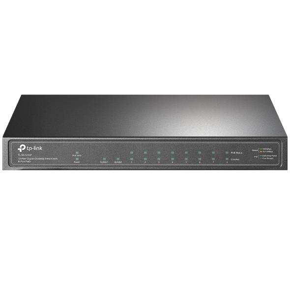 Switch|TP-LINK|TL-SG1210P|Desktop/pedestal|Rack|9x10Base-T / 100Base-TX / 1000Base-T|1xSFP|PoE+ ports 8|TL-SG1210P